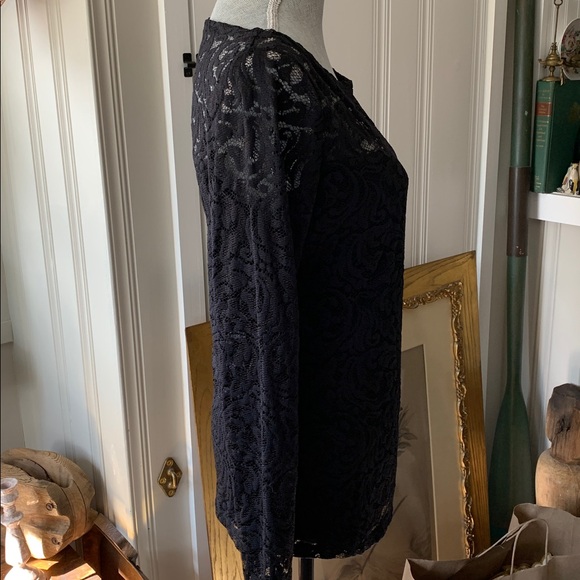 Cache lace top black long sleeve stretchy Victorian steampunk - Picture 6 of 14